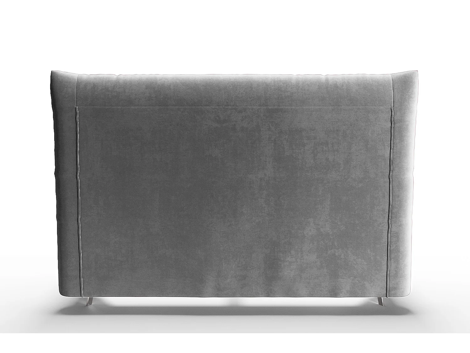 Lit rembourré - argent Velours - ANNY