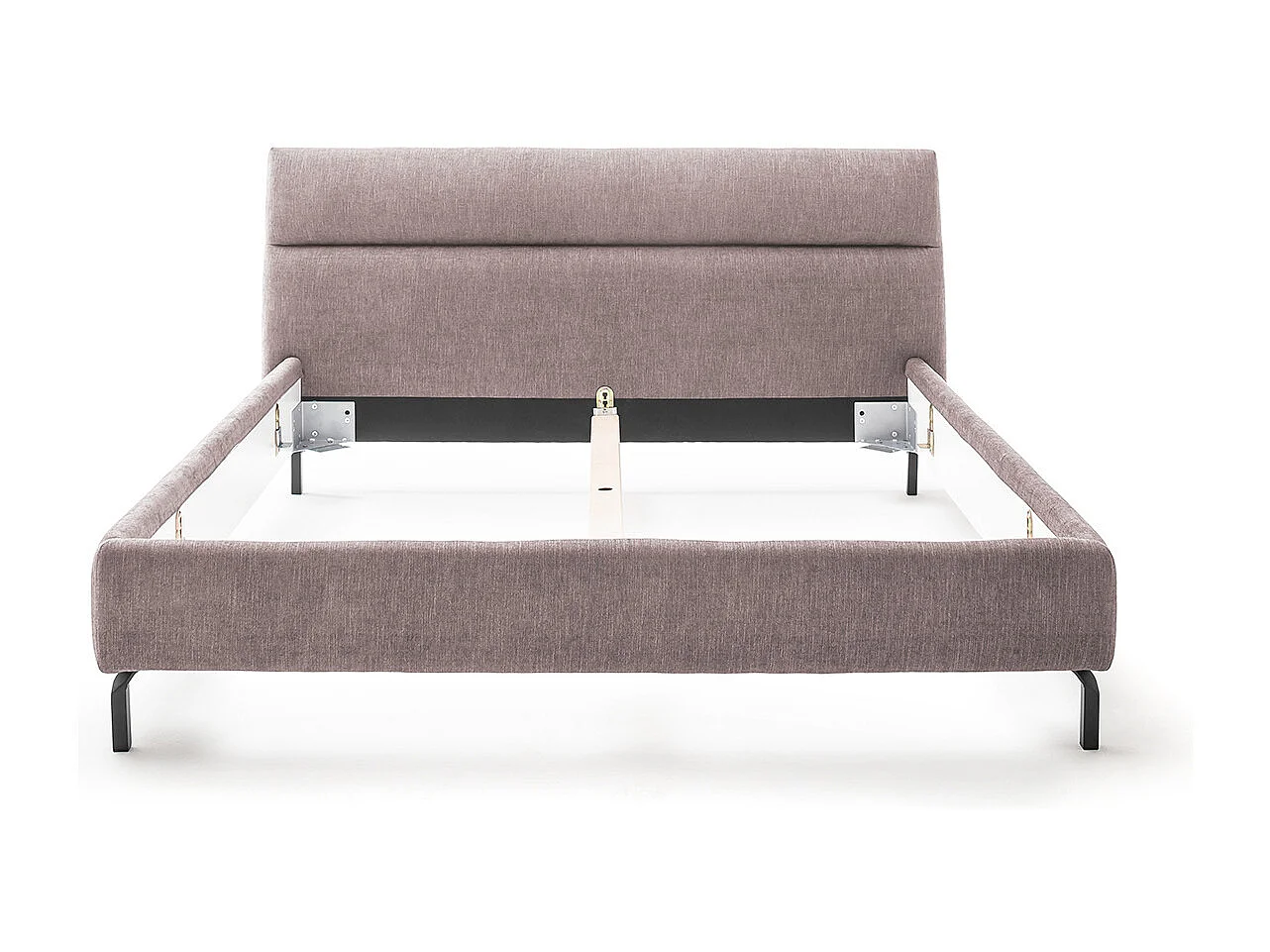 Polsterbett - Taupe Webstoff - REMO