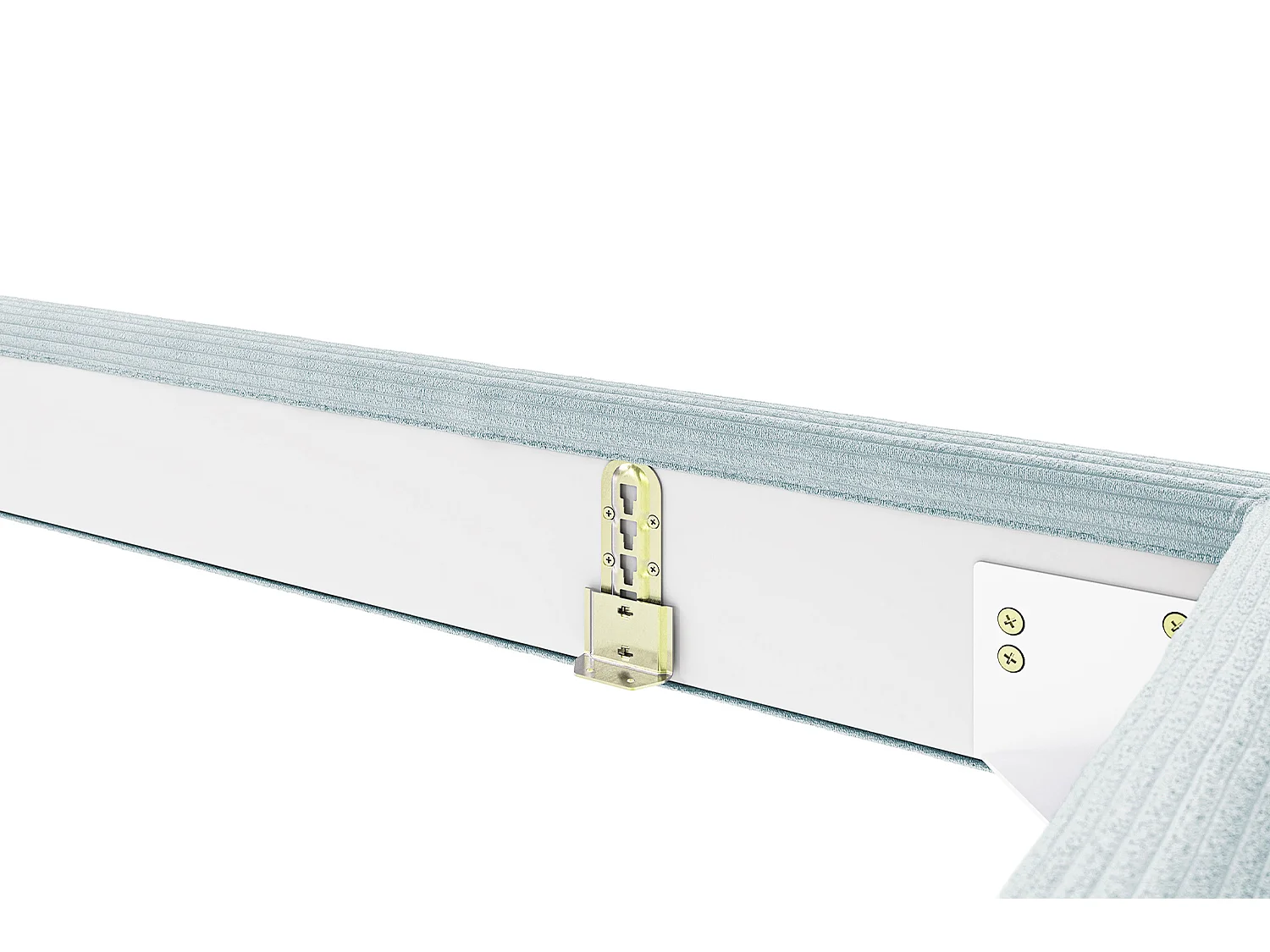 Polsterbett - Hellblau Cord - VALERIE