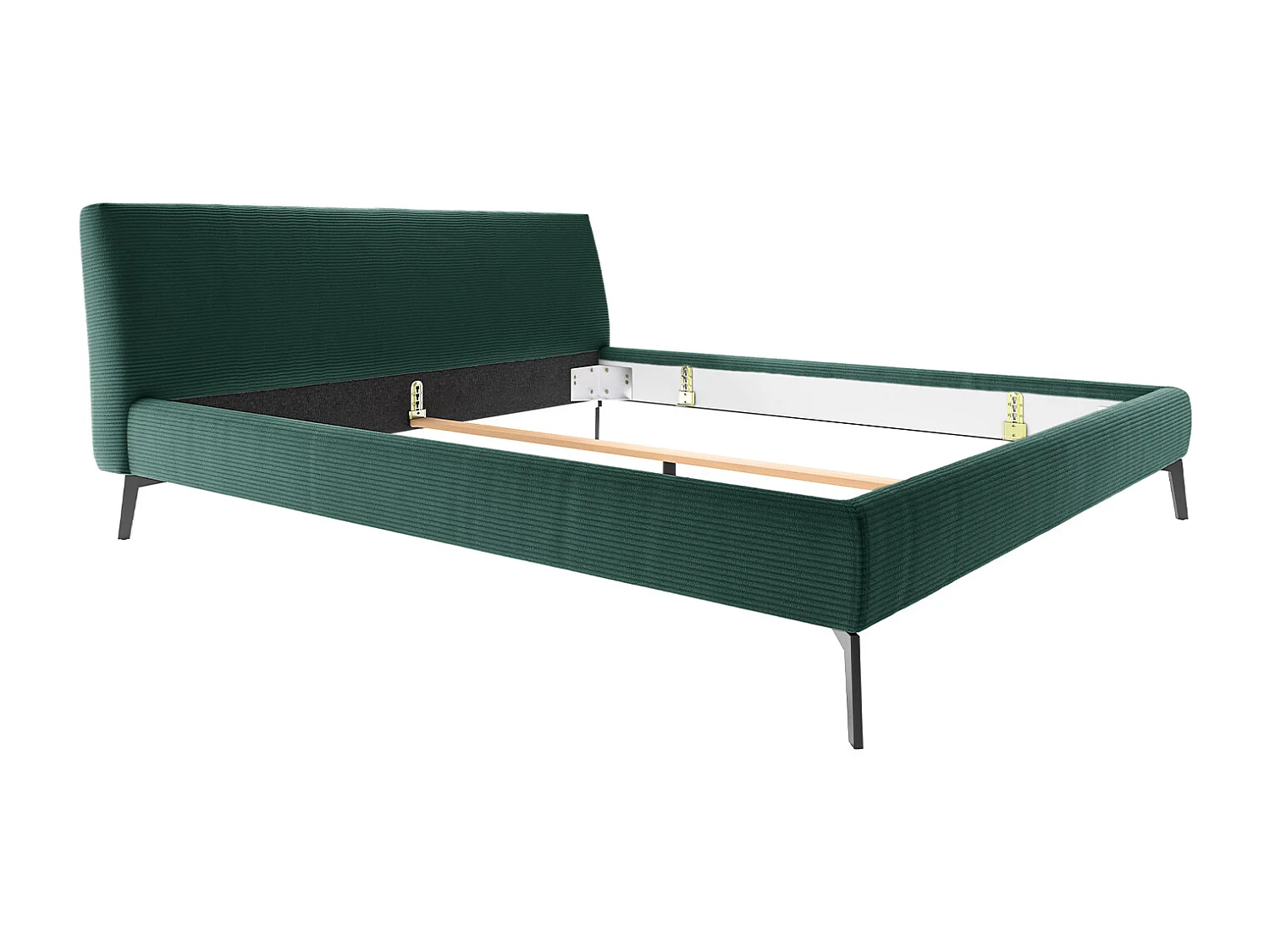 Letto - verde smeraldo velluto a coste - VALERIE