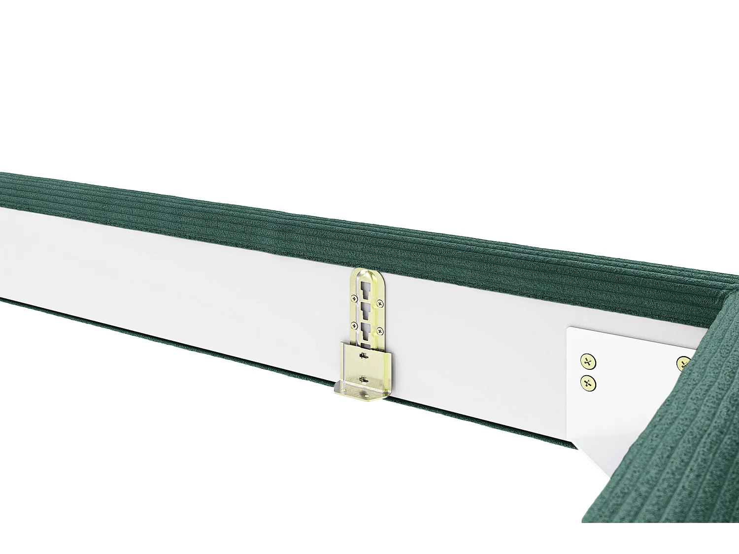 Letto - verde smeraldo velluto a coste - VALERIE