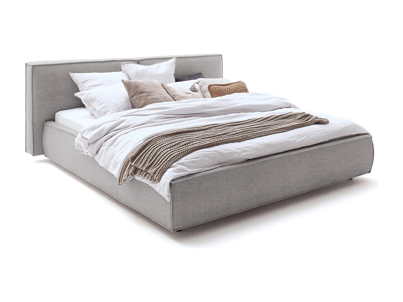 Lit - Gris tissage plat - CARLO