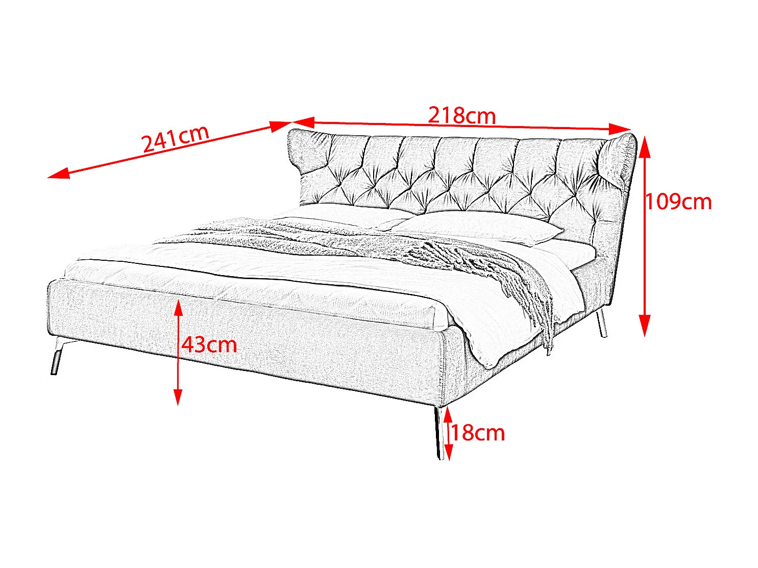 Lit - Violette Velours - CHARME