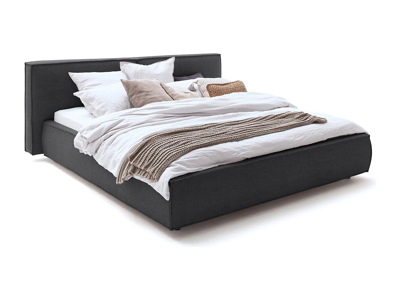 Letto imbottito - granito tessitura piatta - CARLO