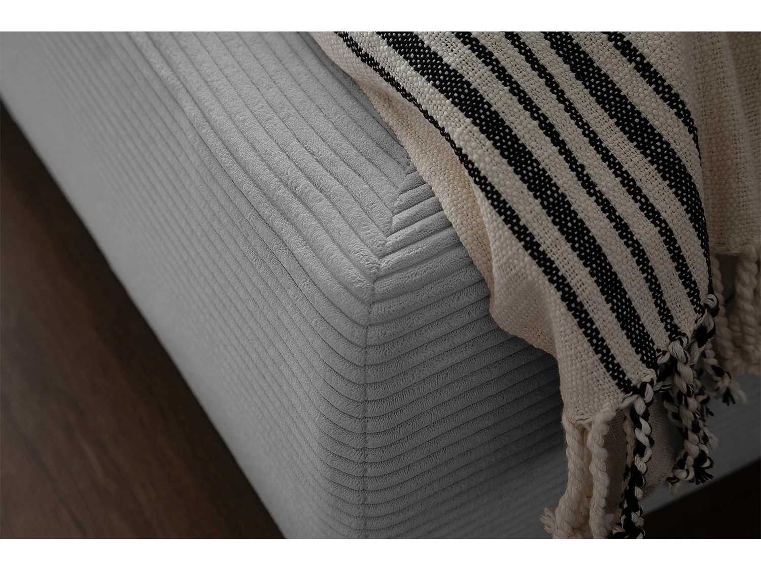 Letto - grigio chiaro velluto a coste - HENRY