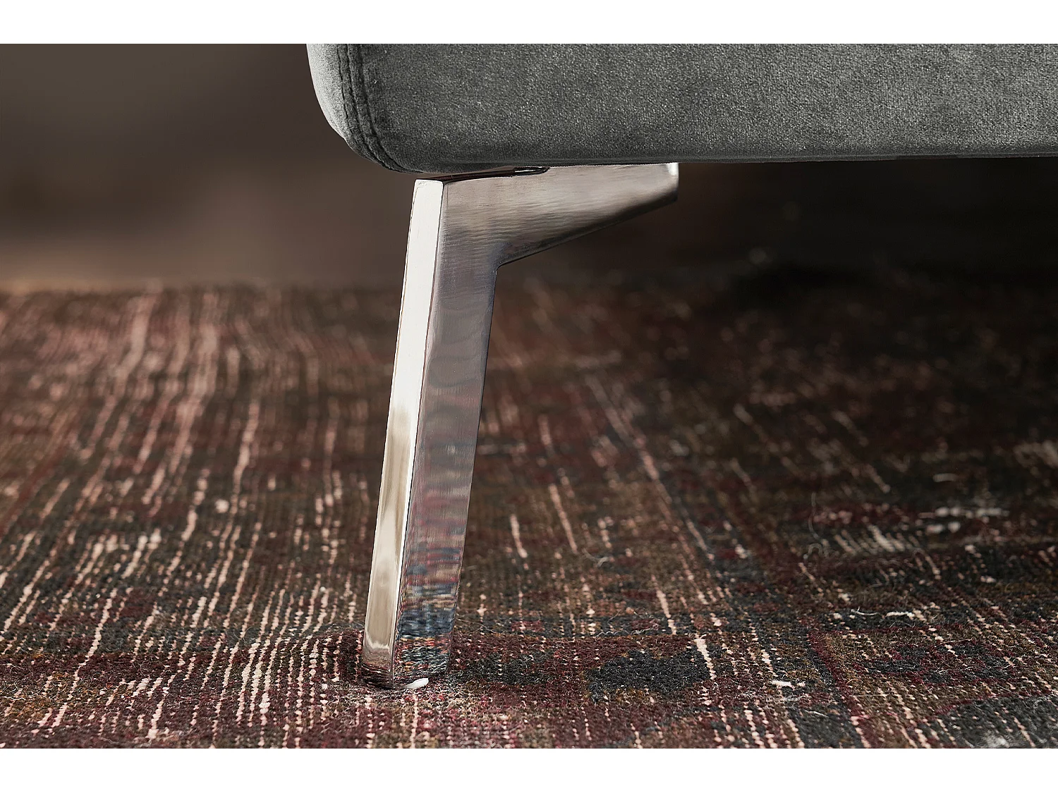 Polsterbett - Grau Velvet - CHARME