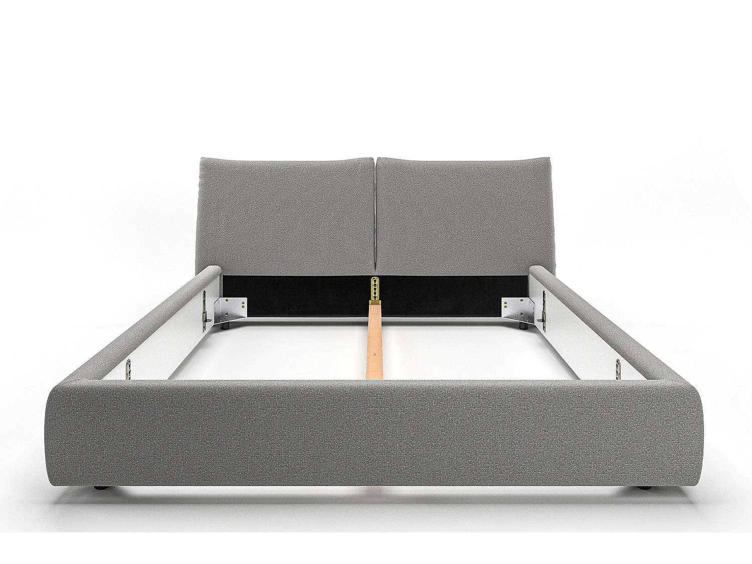 Lit - Gris velours côtelé - HENRY