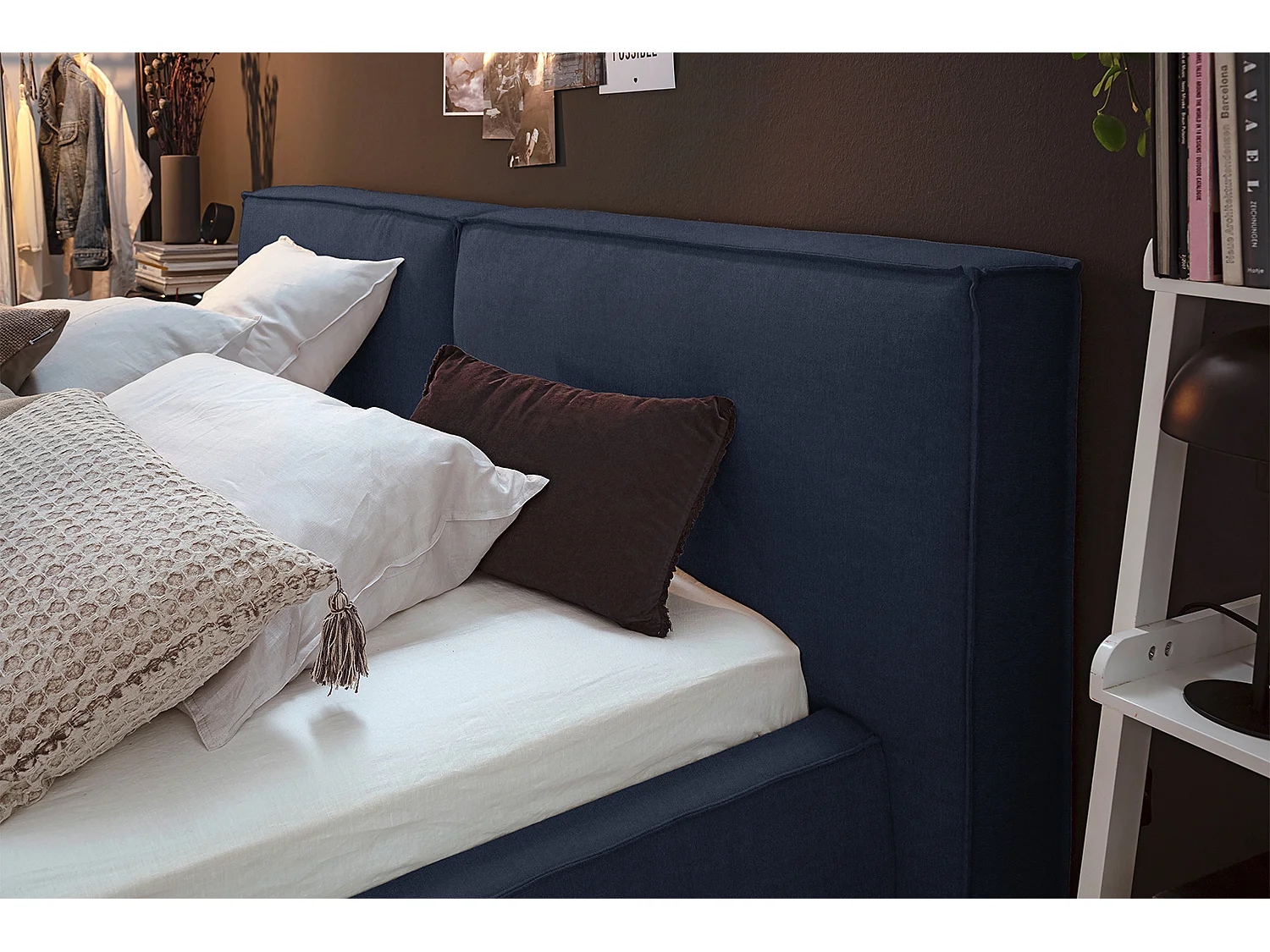 Lit - Bleu tissage plat - CARLO