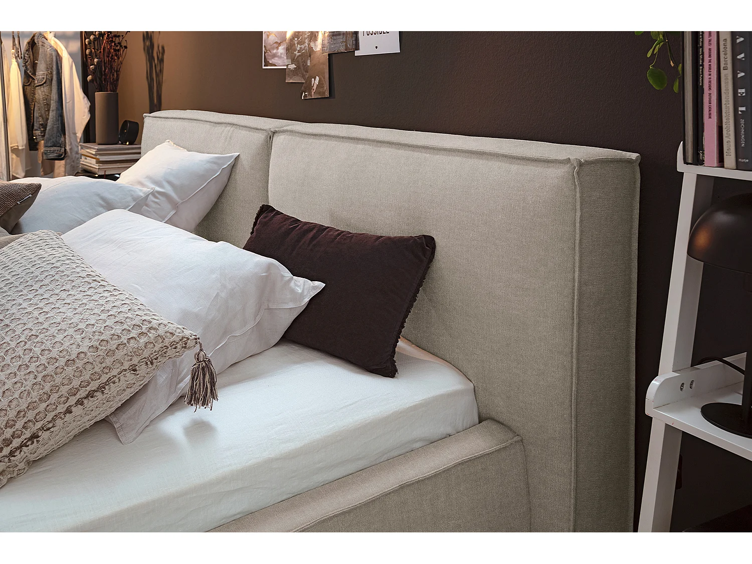 Lit - taupe tissage plat - CARLO