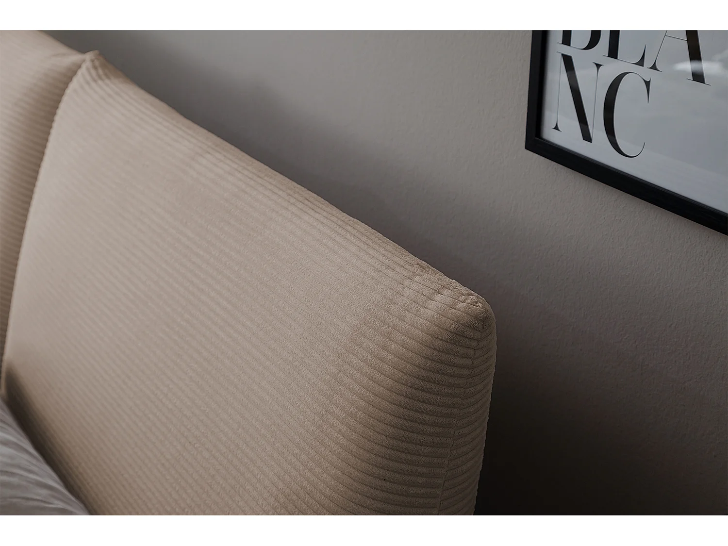 Polsterbett - Taupe Cord - HENRY