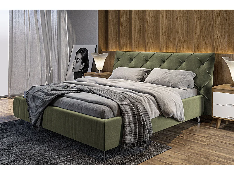 Letto - verde velluto - ANNY