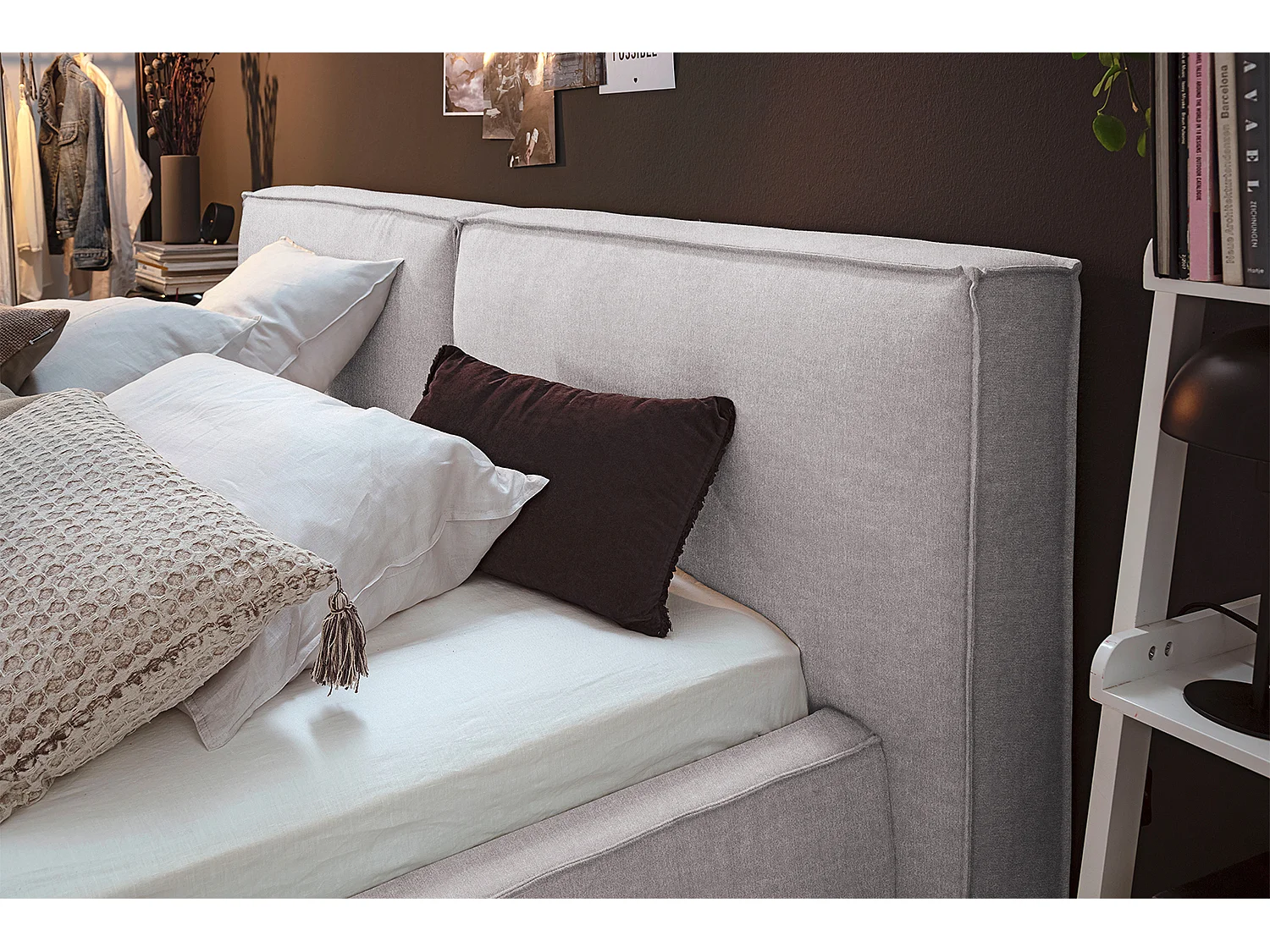 Lit - gris clair tissage plat - CARLO