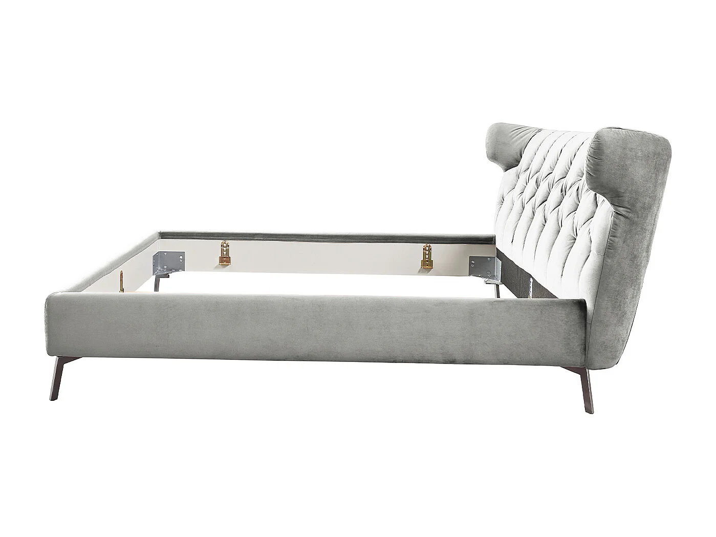 Lit - argent Velours - CHARME