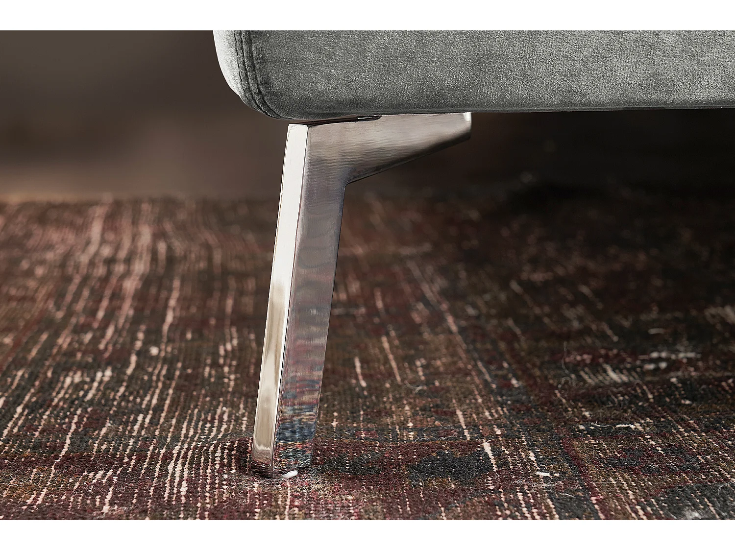 Lit - argent Velours - CHARME