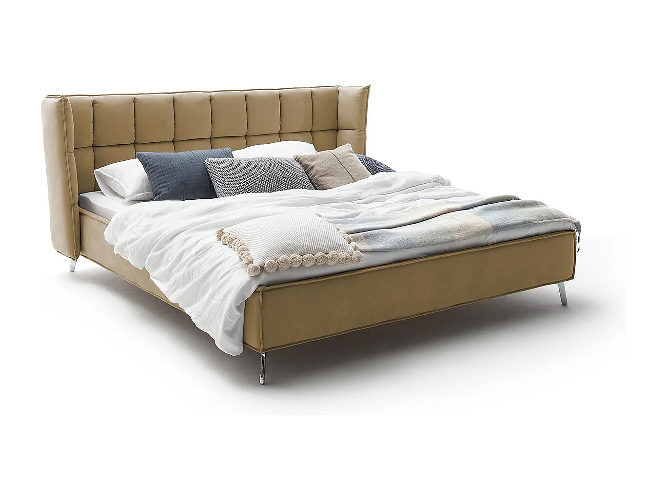 Letto - marrone castagna tessuto intrecciato - SOFIA