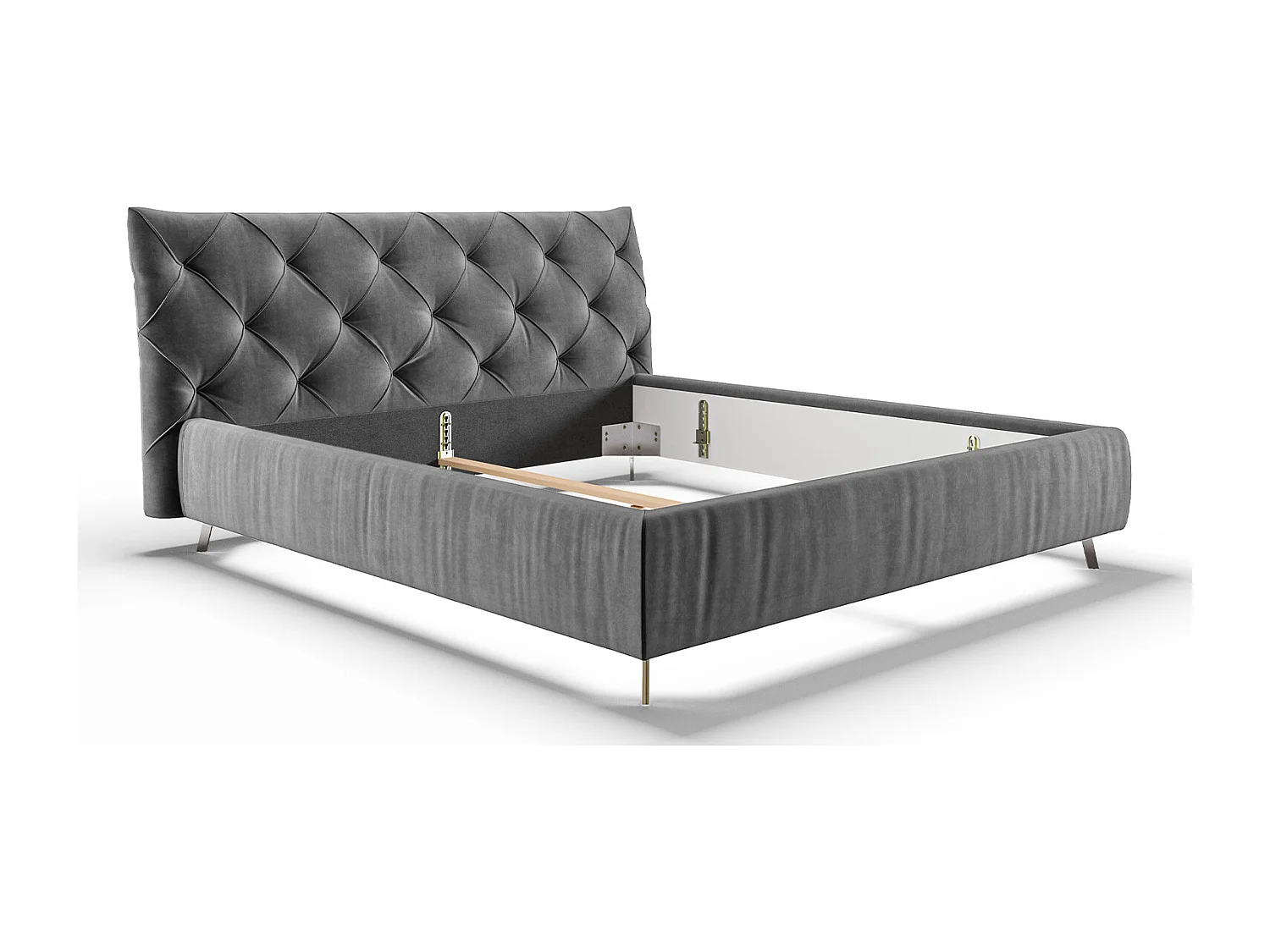 Letto - Grigio velluto - ANNY