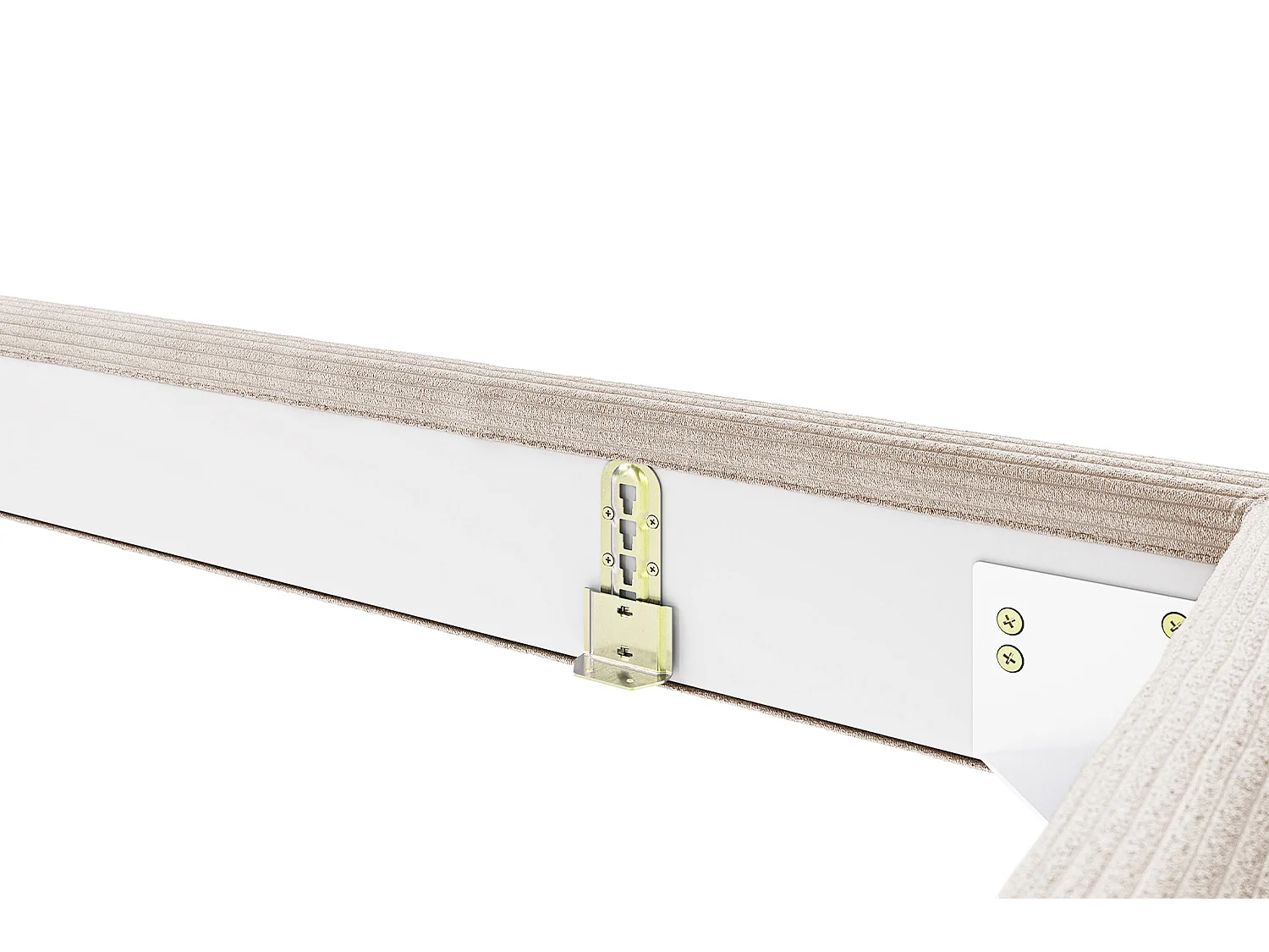 Polsterbett - Taupe Cord - VALERIE