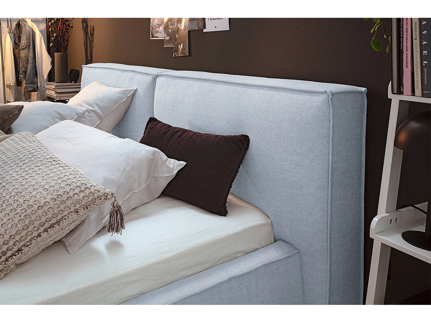 Lit - bleu clair tissage plat - CARLO