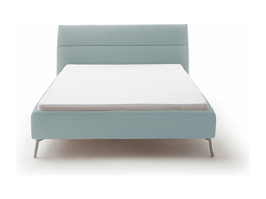 Lit - bleu clair velours côtelé - REMO