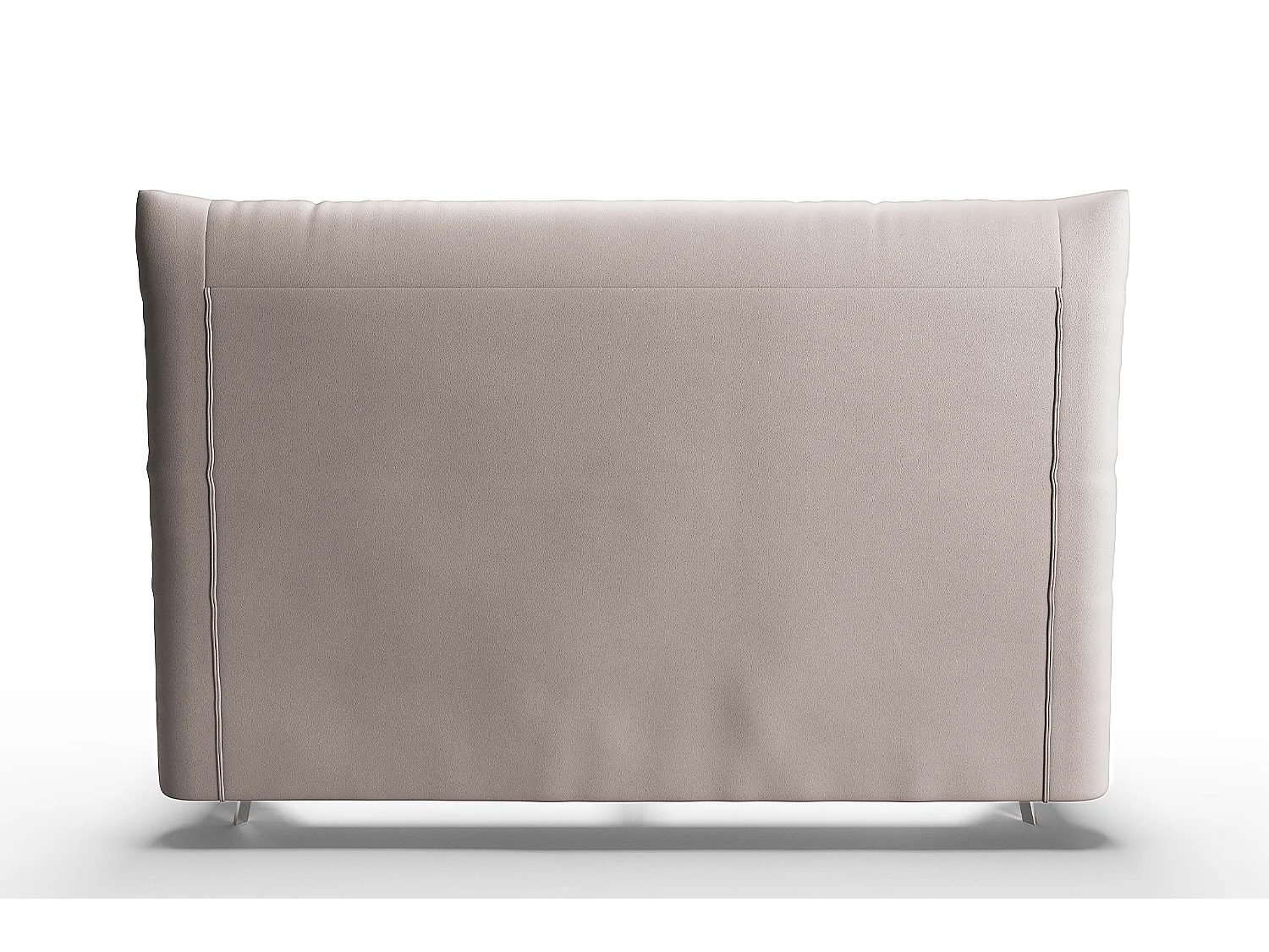 Lit - gris clair cuir - ANNY