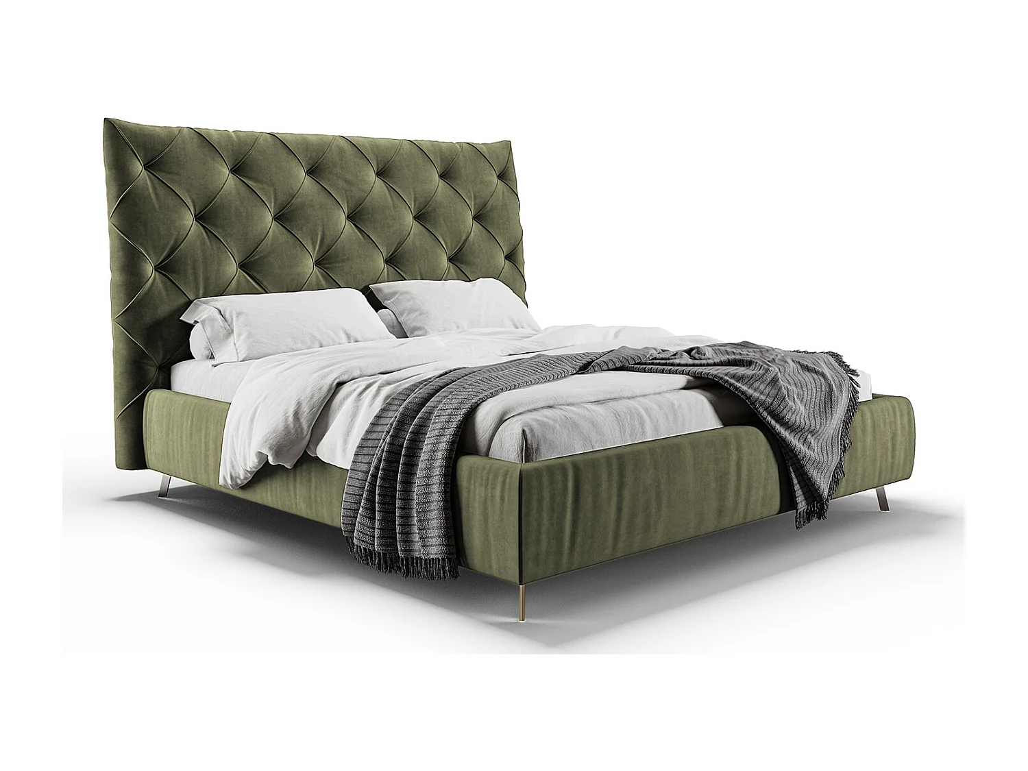 Letto - verde velluto - ANNY