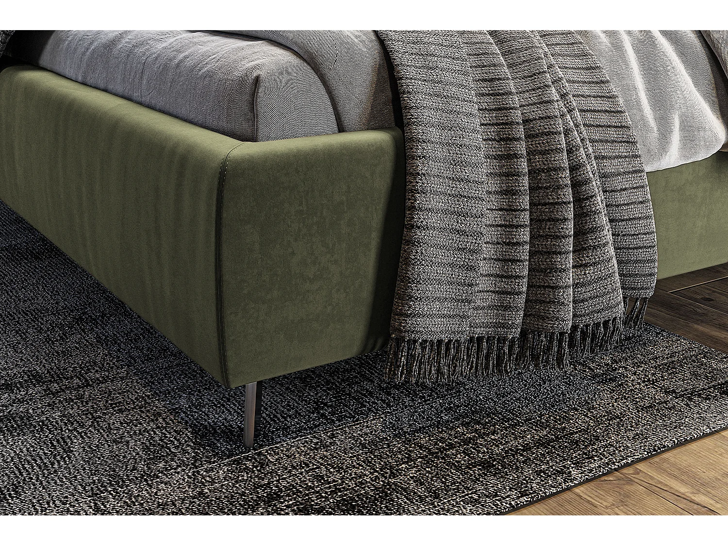 Letto - verde velluto - ANNY