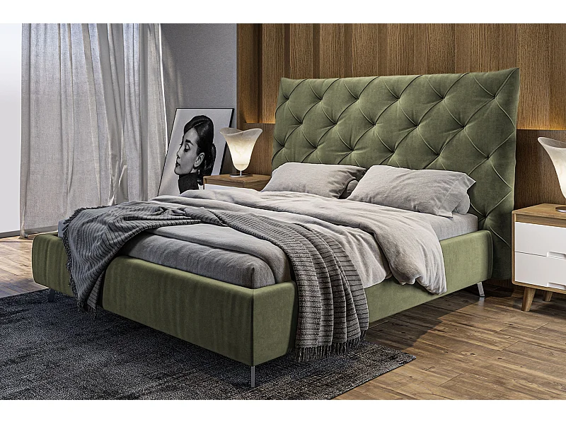 Letto - verde velluto - ANNY