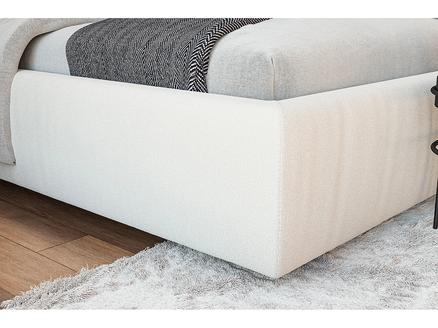 Lit - beige velours côtelé - HENRY