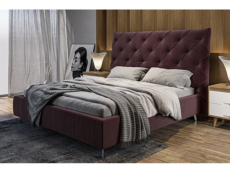 Cama - Violeta terciopelo - ANNY