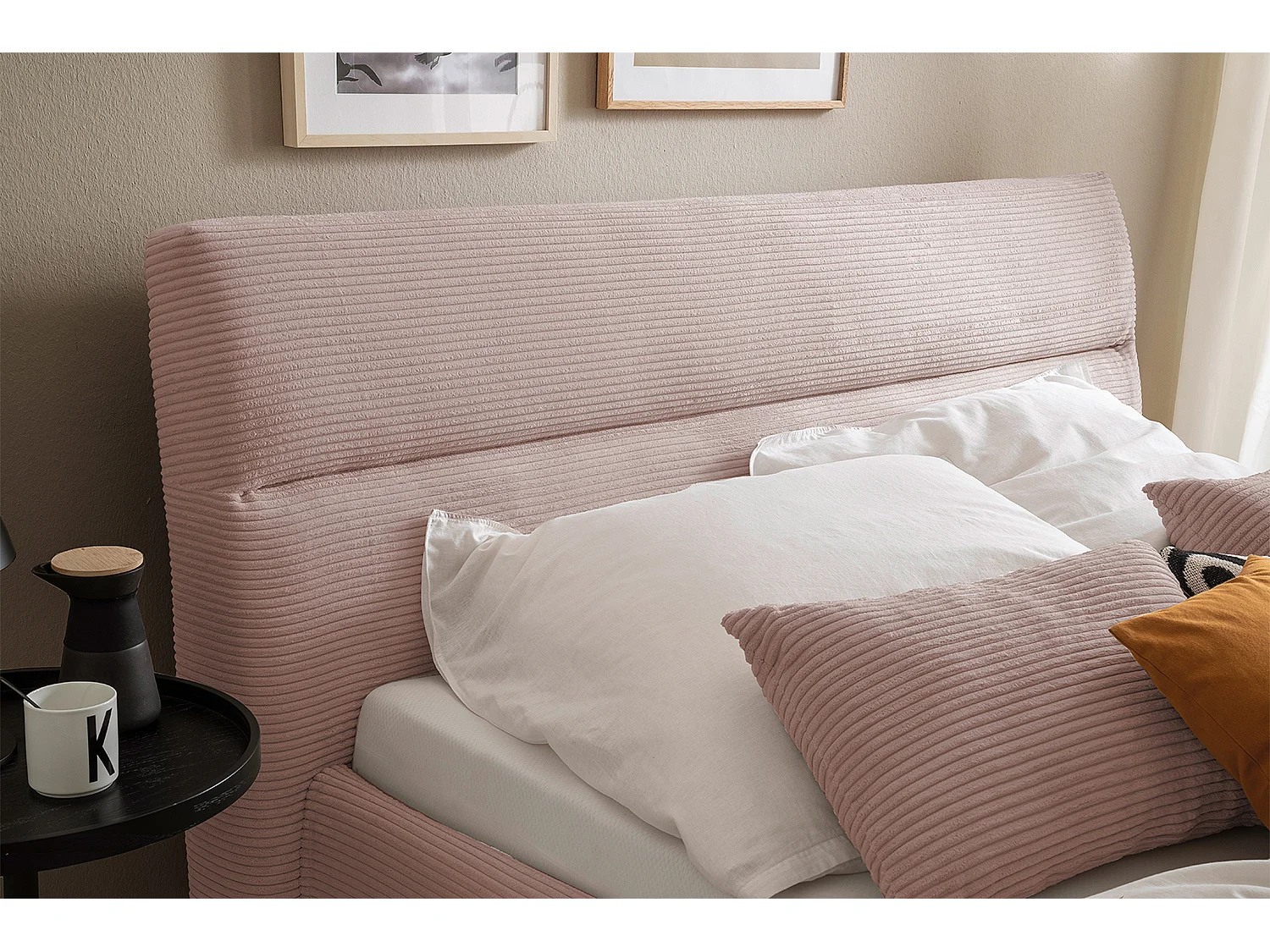 Polsterbett - Pink Cord - REMO