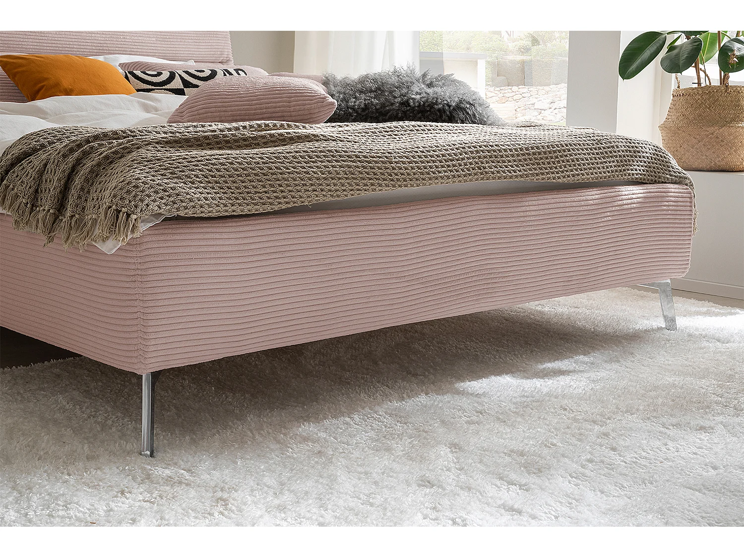 Polsterbett - Pink Cord - REMO