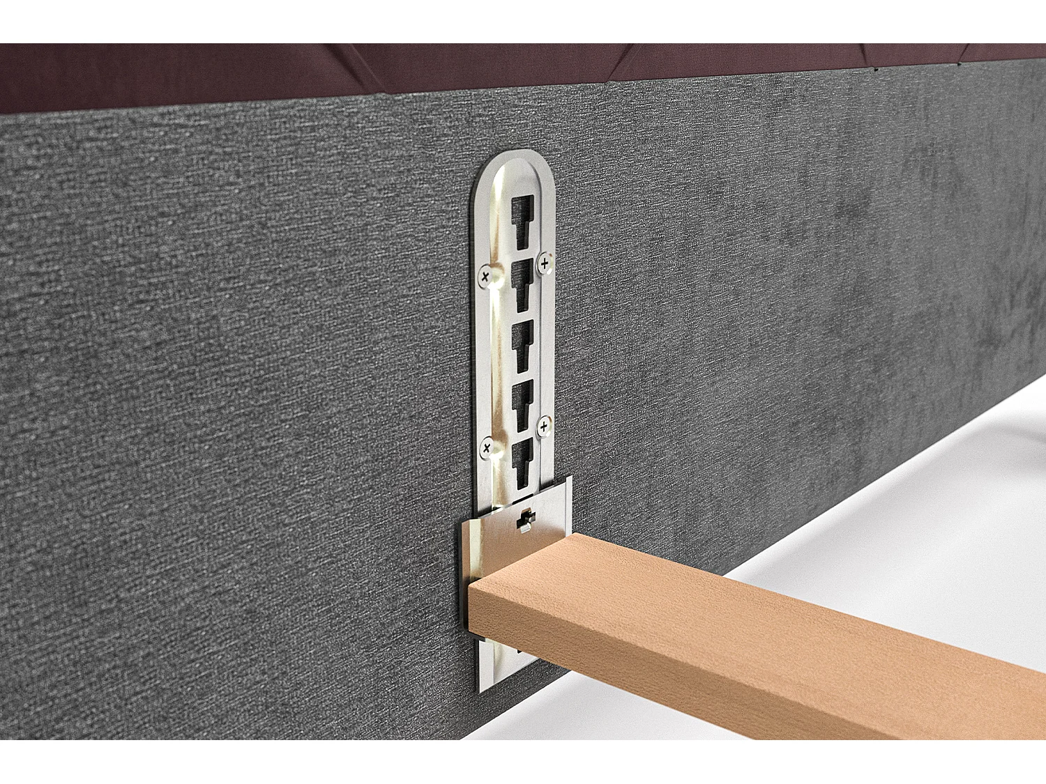 Polsterbett - Violett Velvet - ANNY