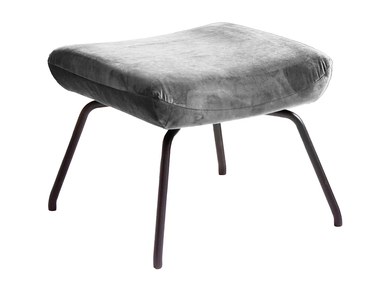 Pouf - argent Velours - LOTTE