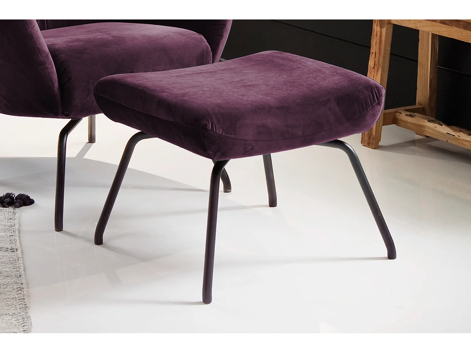 Hocker - Violett Velvet - LOTTE