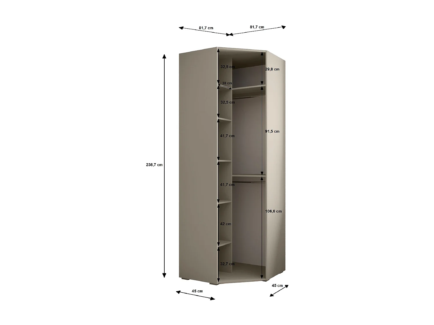 Armoire Inova 1 236,7/81,7/81,7