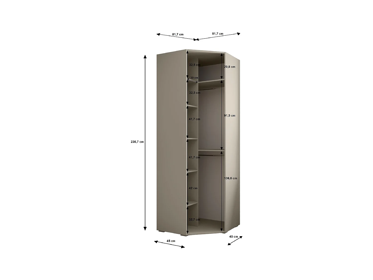 Armoire Inova 4 236,7/81,7/81,7