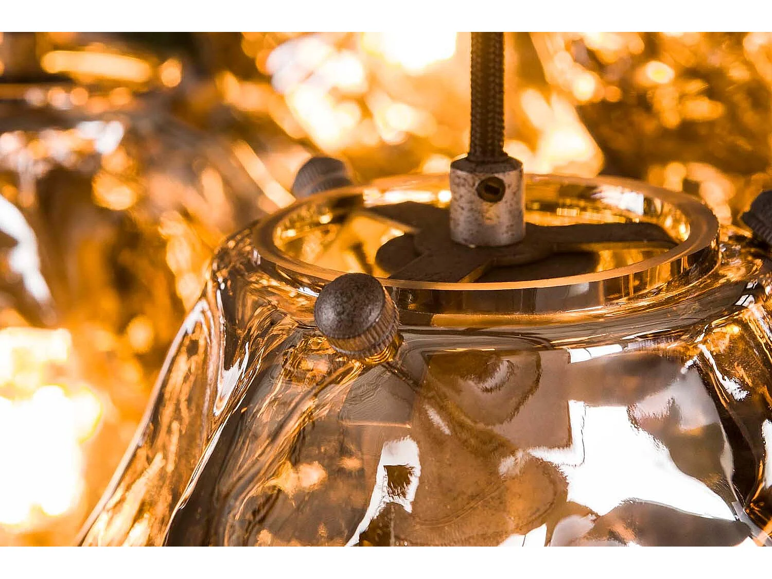 Hängelampe - Silber Glas - EDESSA