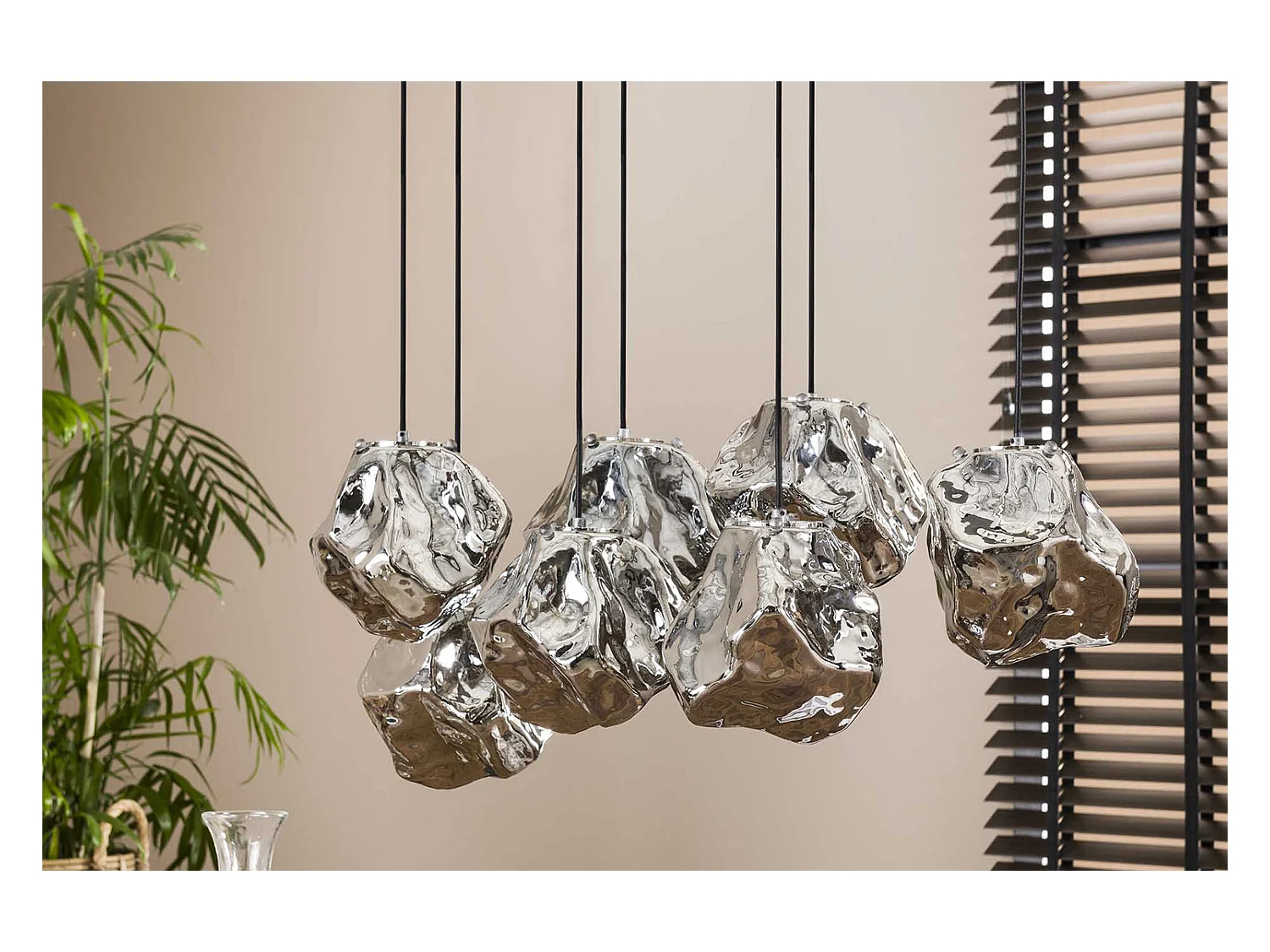 Lampe - argent Verre - EDESSA
