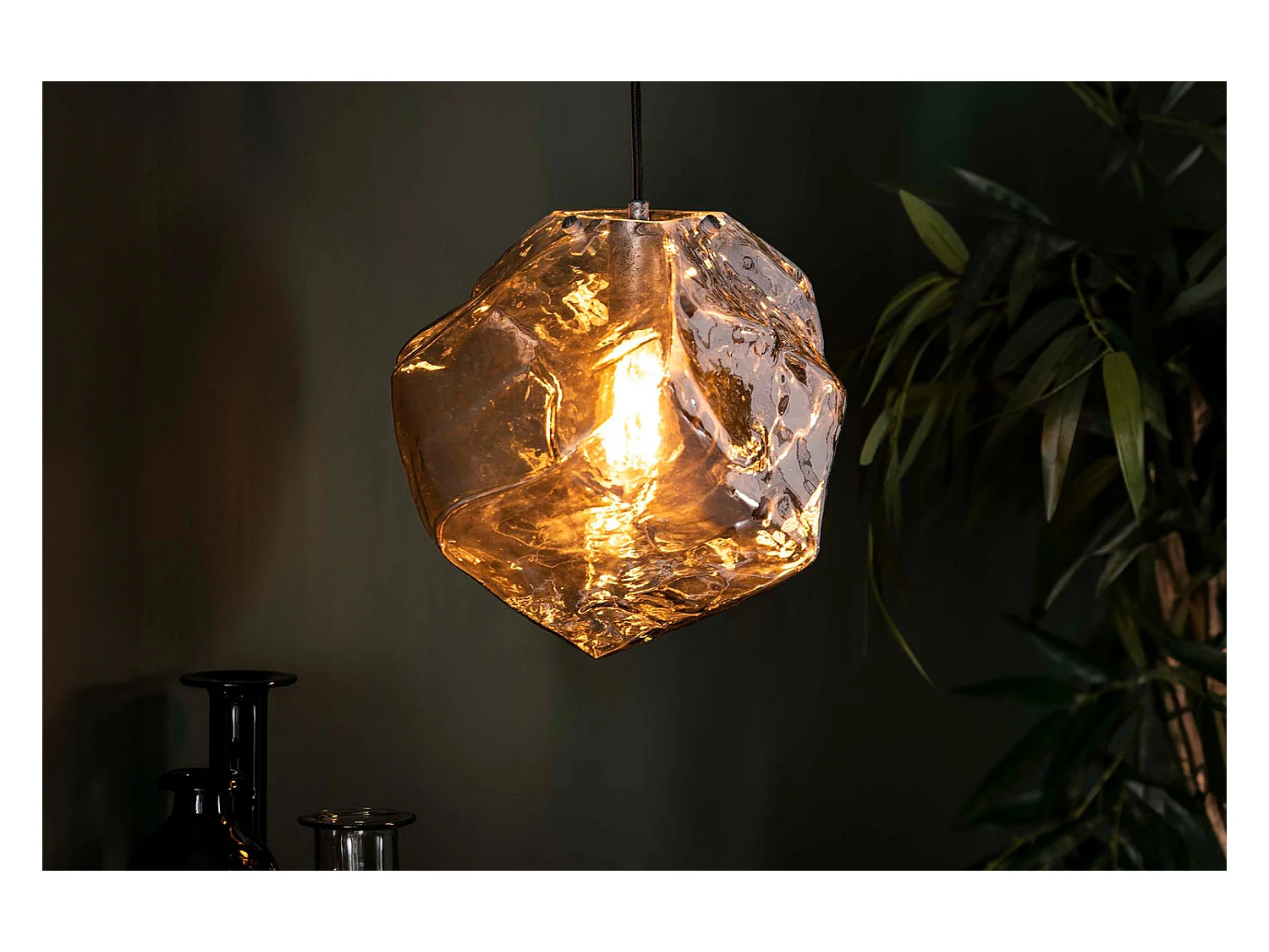 Lampe - argent Verre - EDESSA