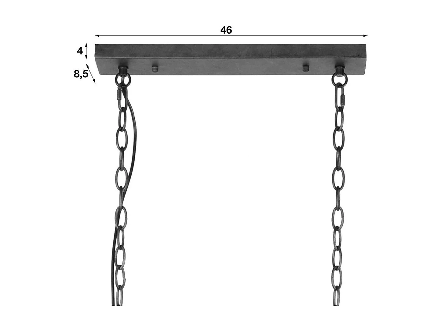 Hängelampe - Schwarz Metall - VIANA
