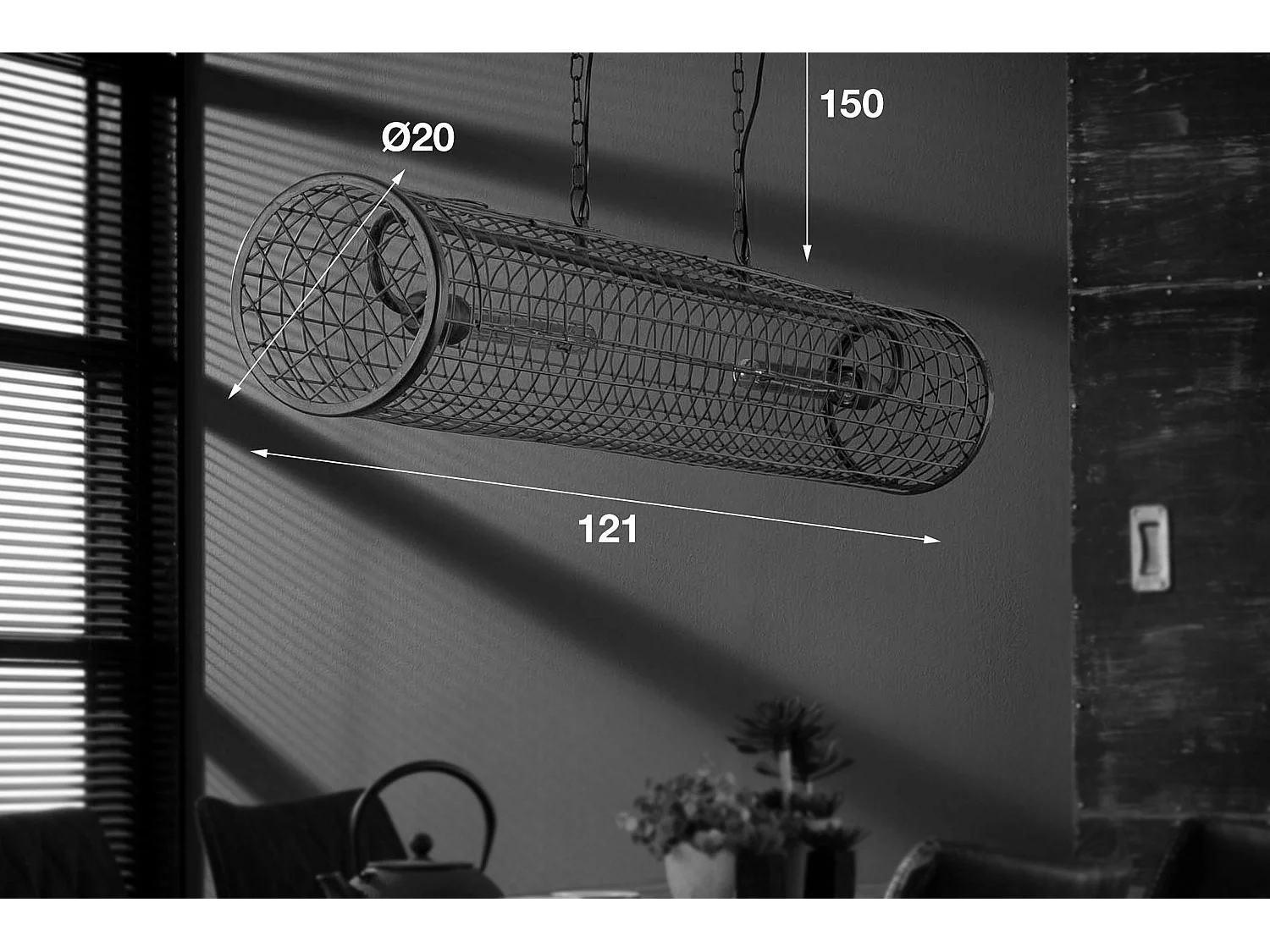 Hängelampe - Schwarz Metall - VIANA
