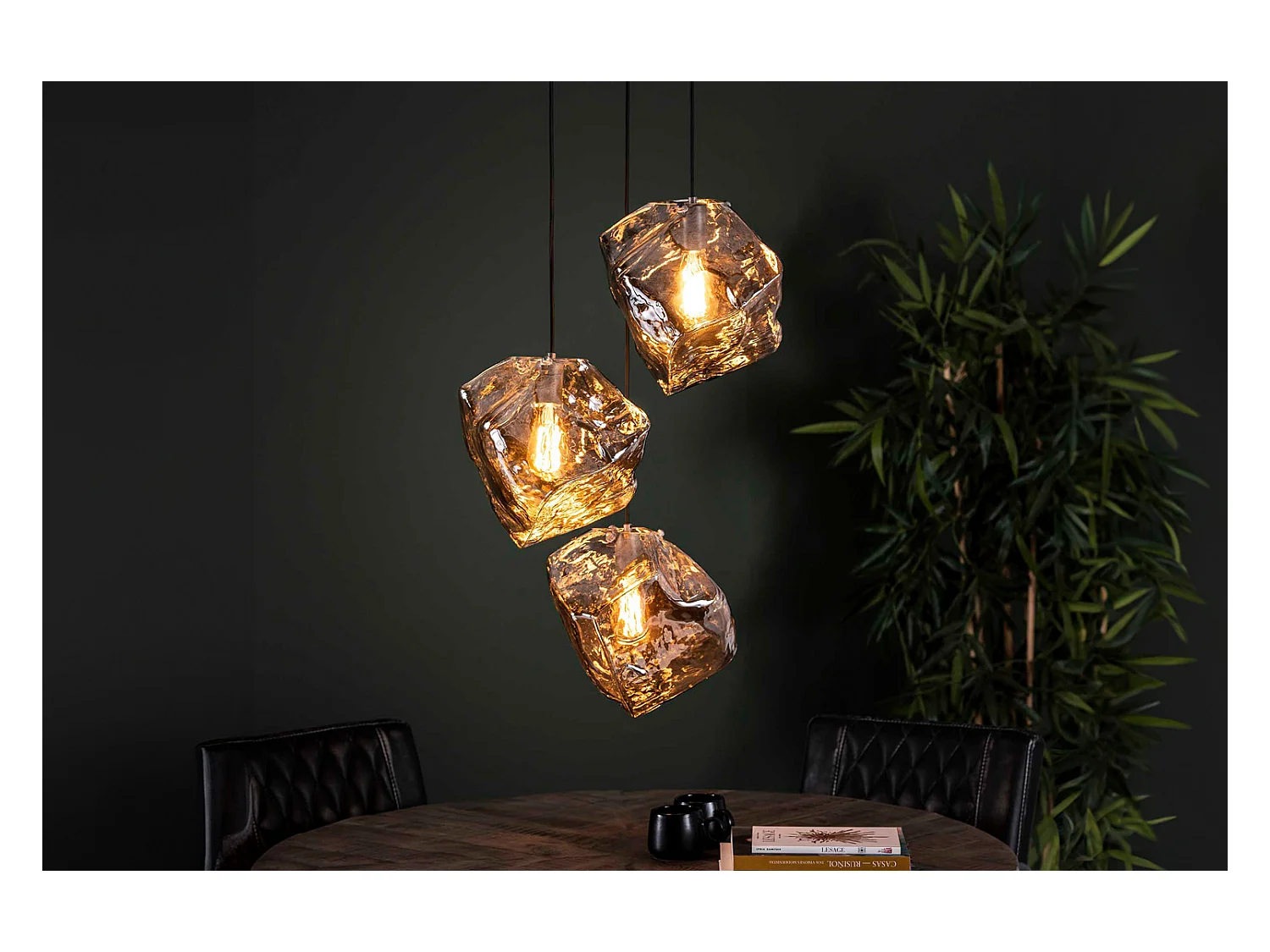 Lampe - argent Verre - EDESSA