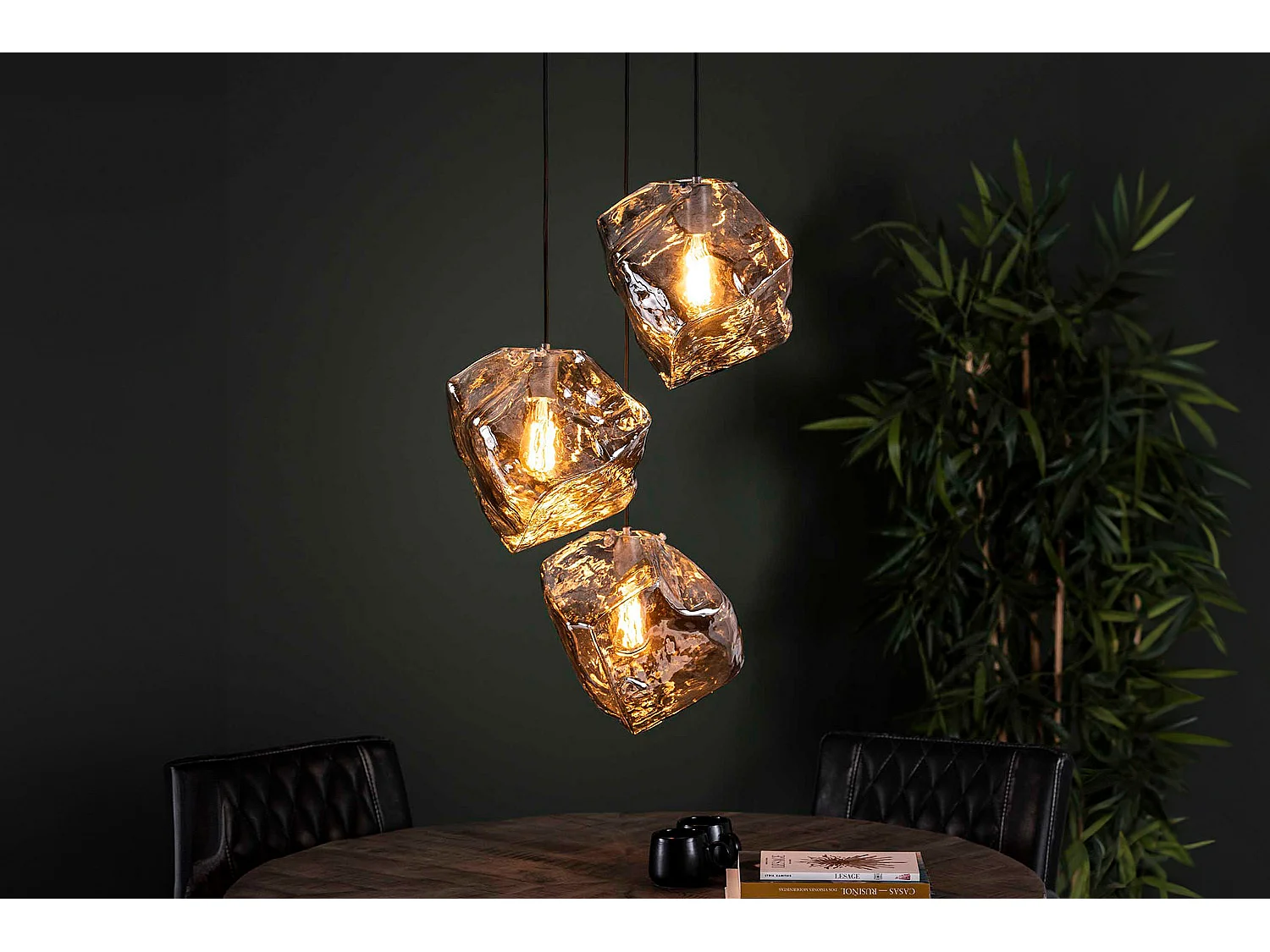 Lampe - argent Verre - EDESSA