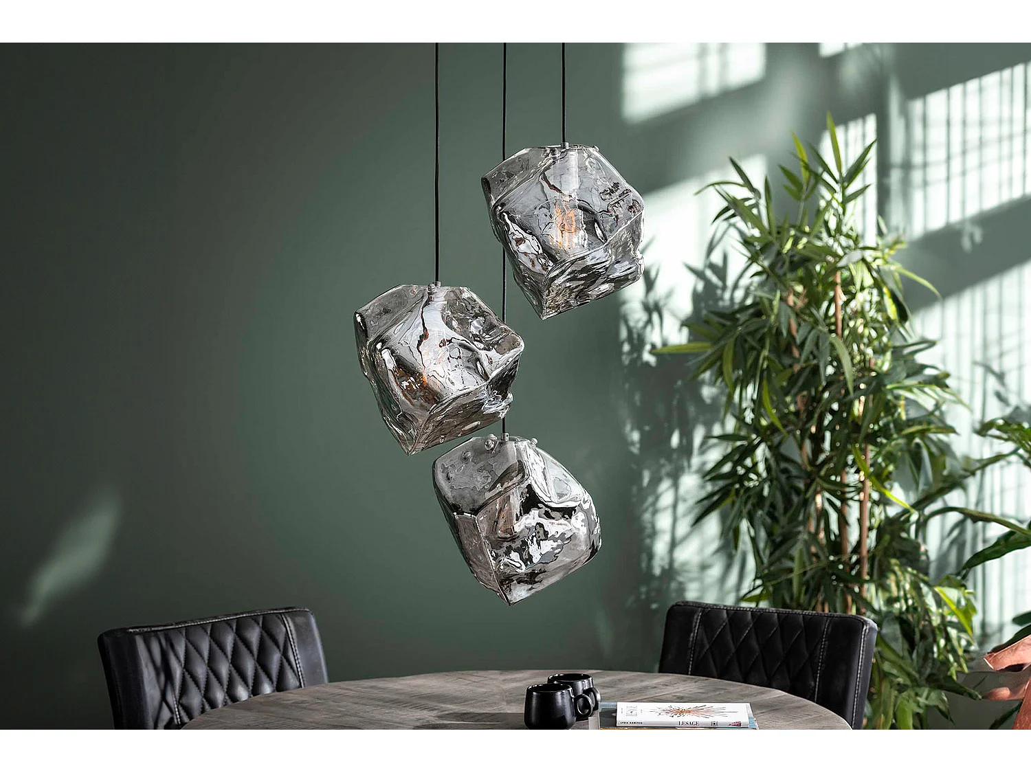 Lampe - argent Verre - EDESSA