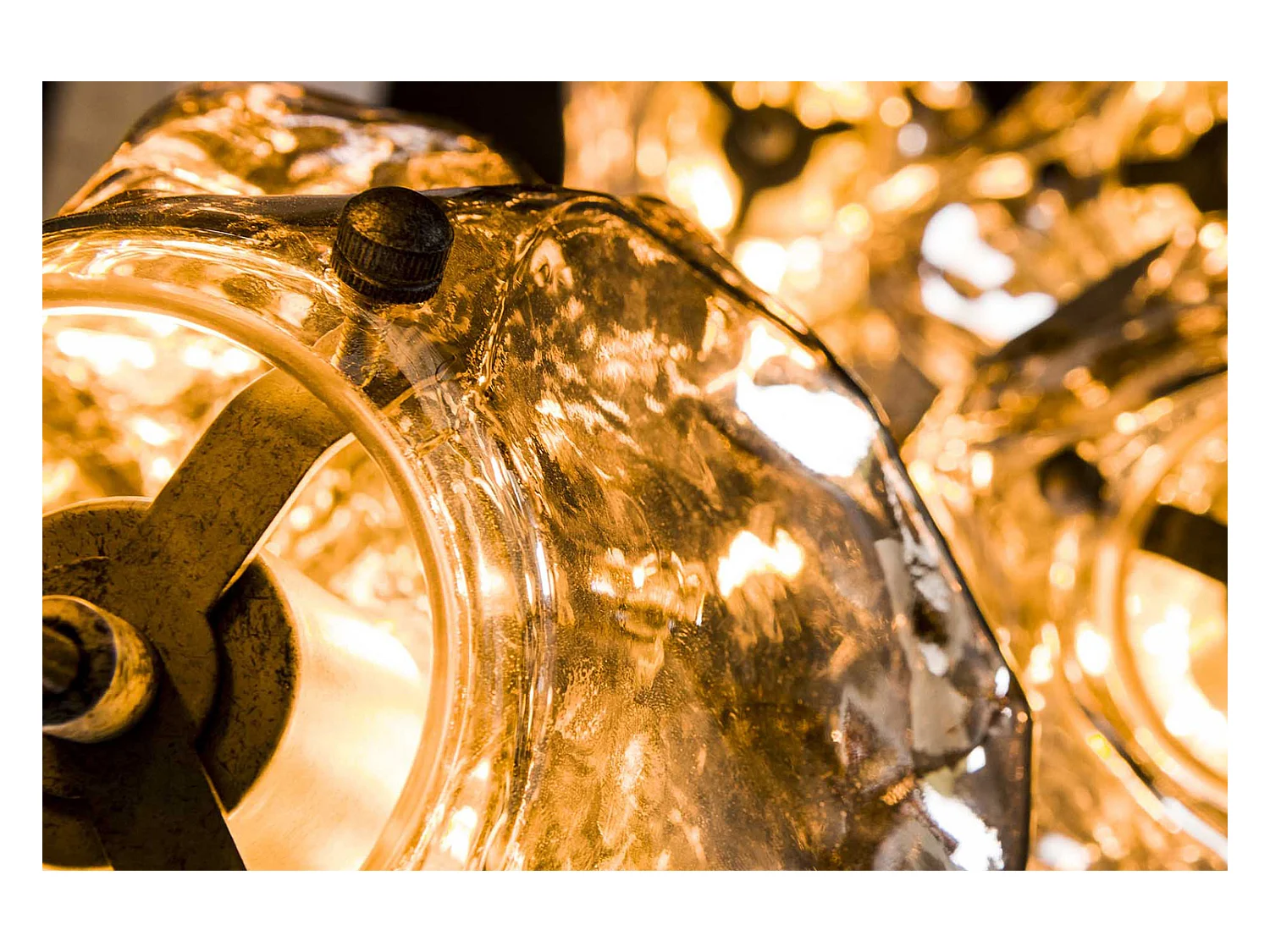 Hängelampe - Silber Glas - EDESSA