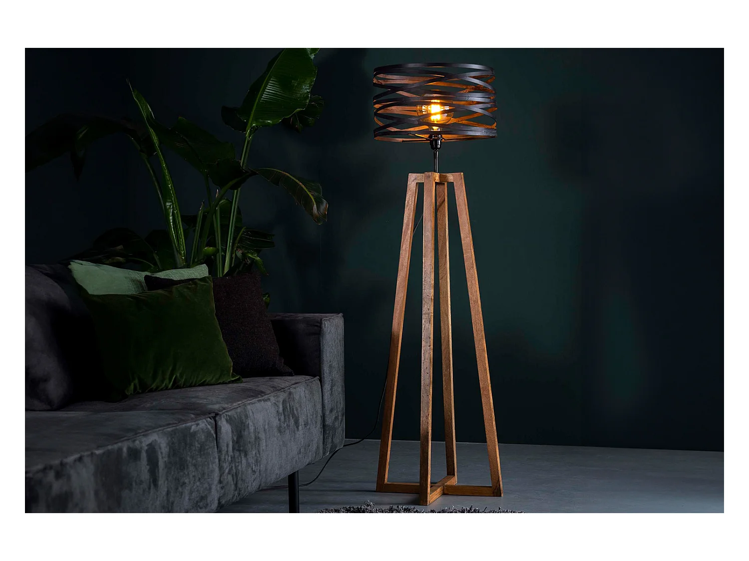 lámpara - Negro Madera - DALIAN