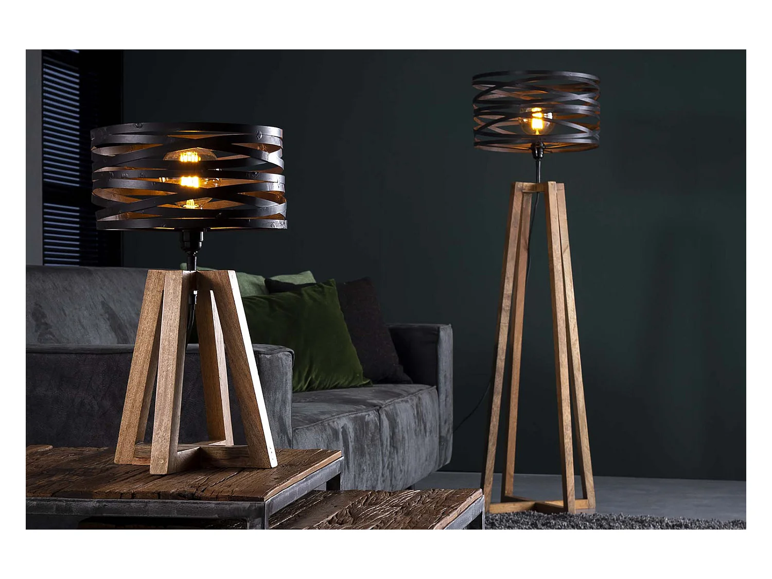 lámpara - Negro Madera - DALIAN