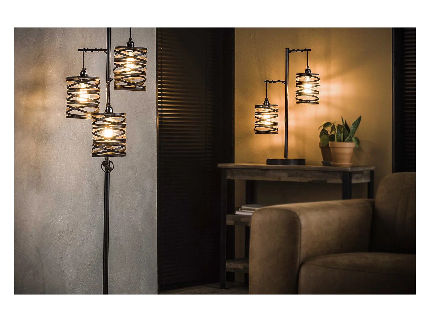 Stehlampe - Schwarz Metall - ALMAS