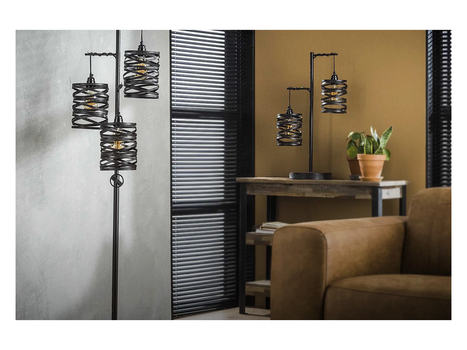 Stehlampe - Schwarz Metall - ALMAS