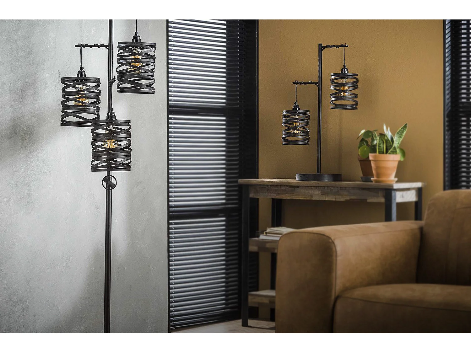 Lampadaire - Noir métal - ALMAS